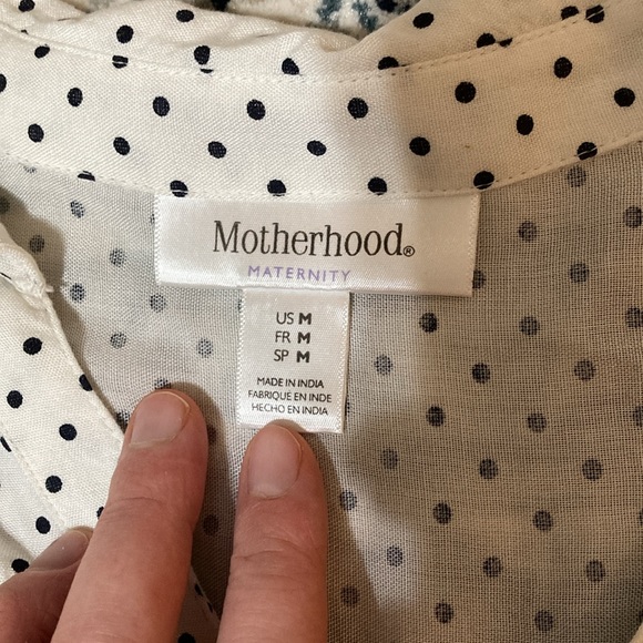 Motherhood Maternity Polka-Dot Blouse/Tunic, NWOT - Picture 2 of 5